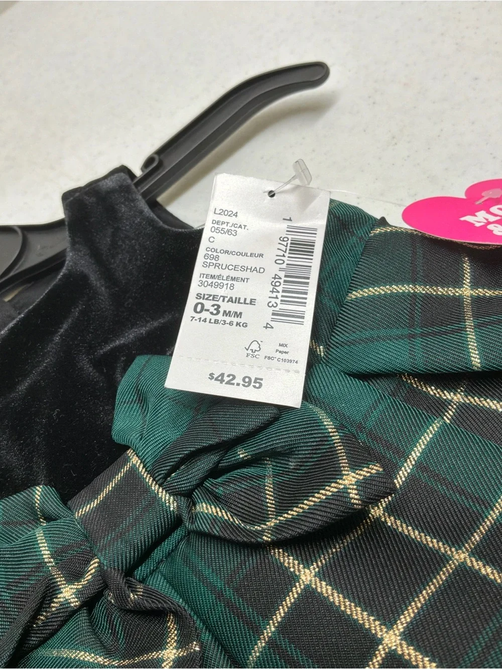 Plaid Holiday Dress by The Children's Place NEW